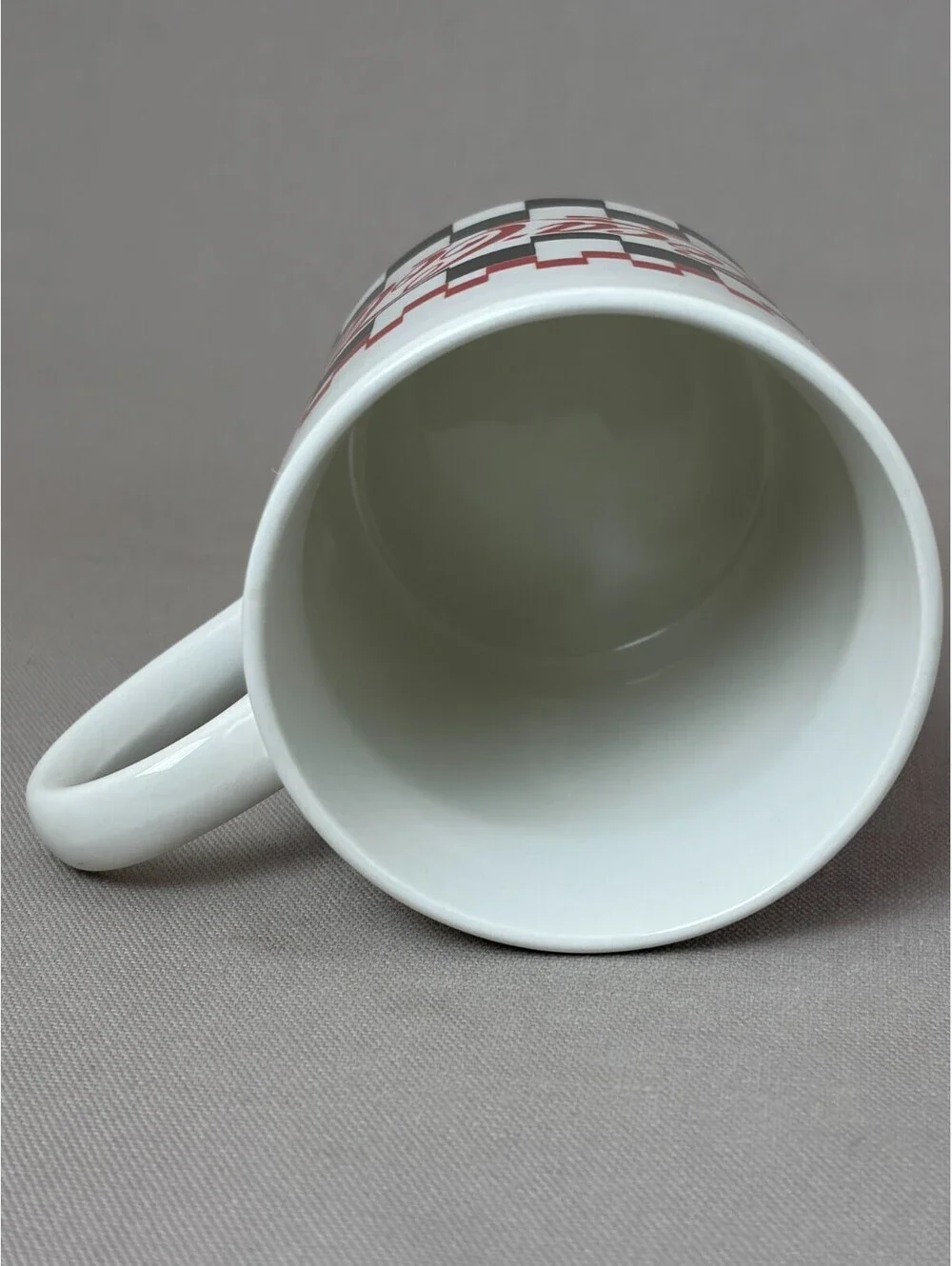 Vintage 1996 Coca Cola Checkered Coffee Mug Gibson Retro Diner Ceramic Tea Cup